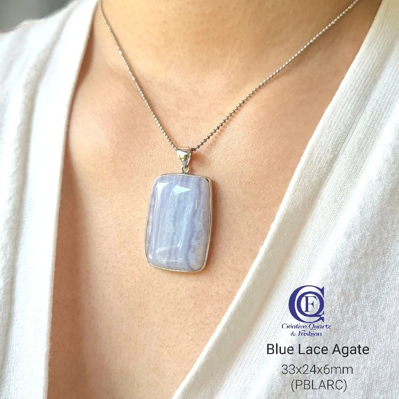 Blue Lace Agate Pendant