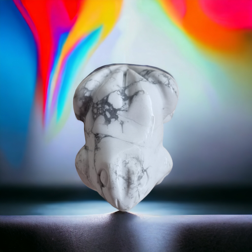 Howlite Frog