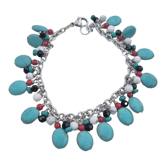 Powdered Turquoise Dangling Bracelet