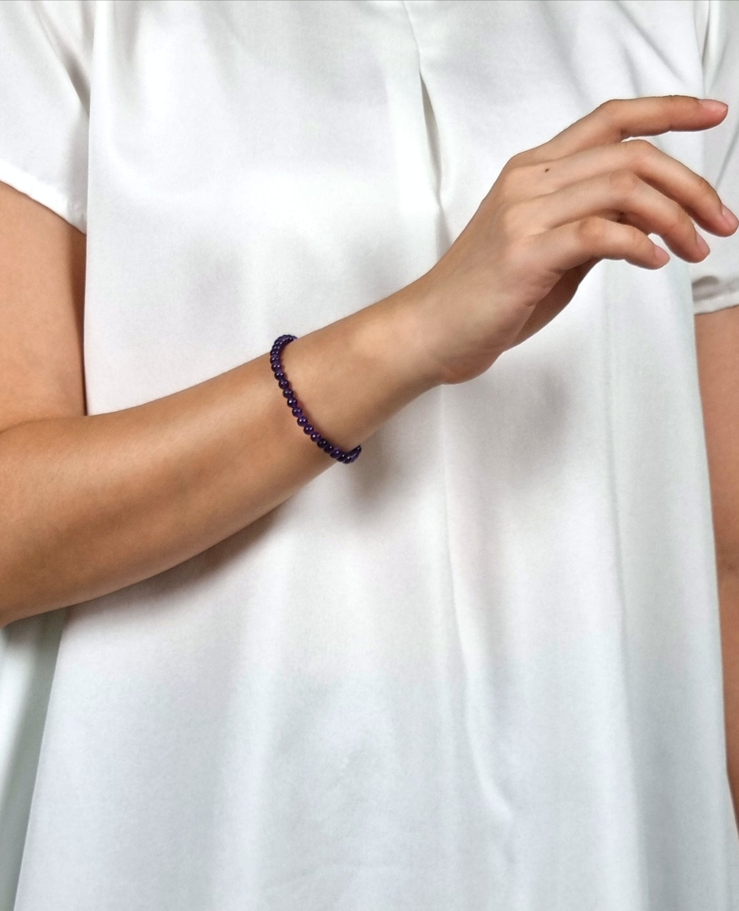 Amethyst Bracelet Extra Small Bead Size