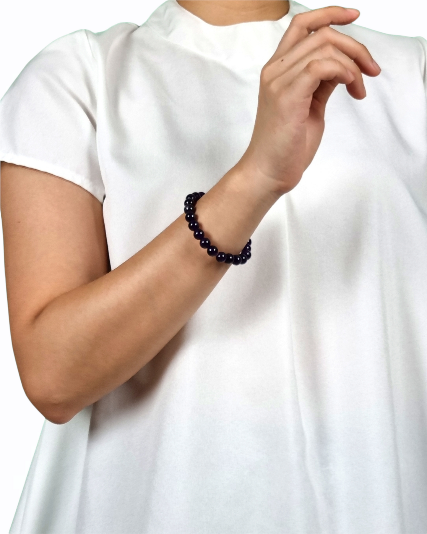 Amethyst Bracelet Medium Bead Size