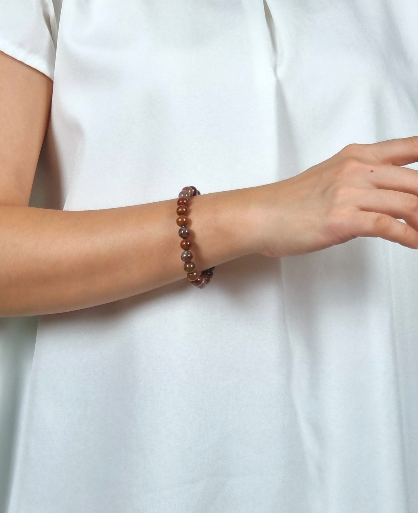 Aqua Nueva Agate Bracelet Medium Bead Size