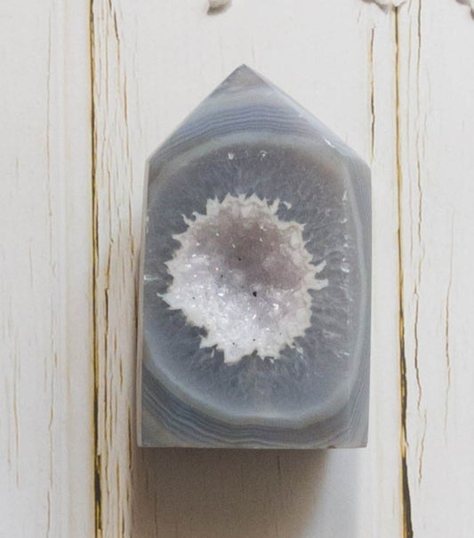 Druzy Agate Tower