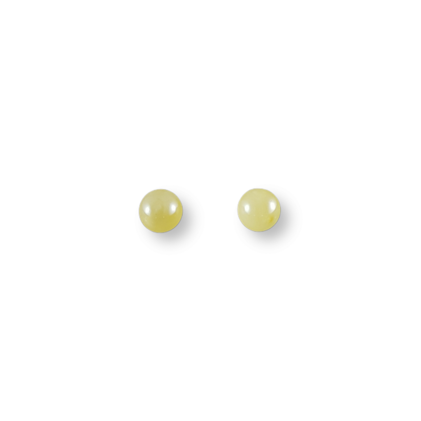 Amber Yellow Stud Earrings