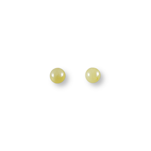 Amber Yellow Stud Earrings