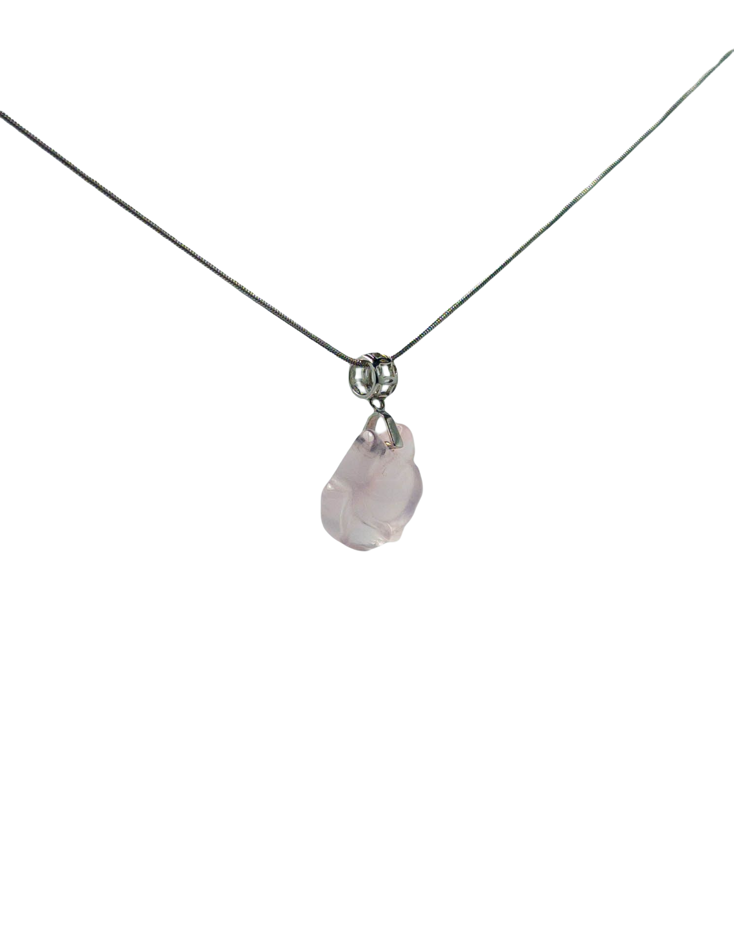Rose Quartz Pendant - Fox
