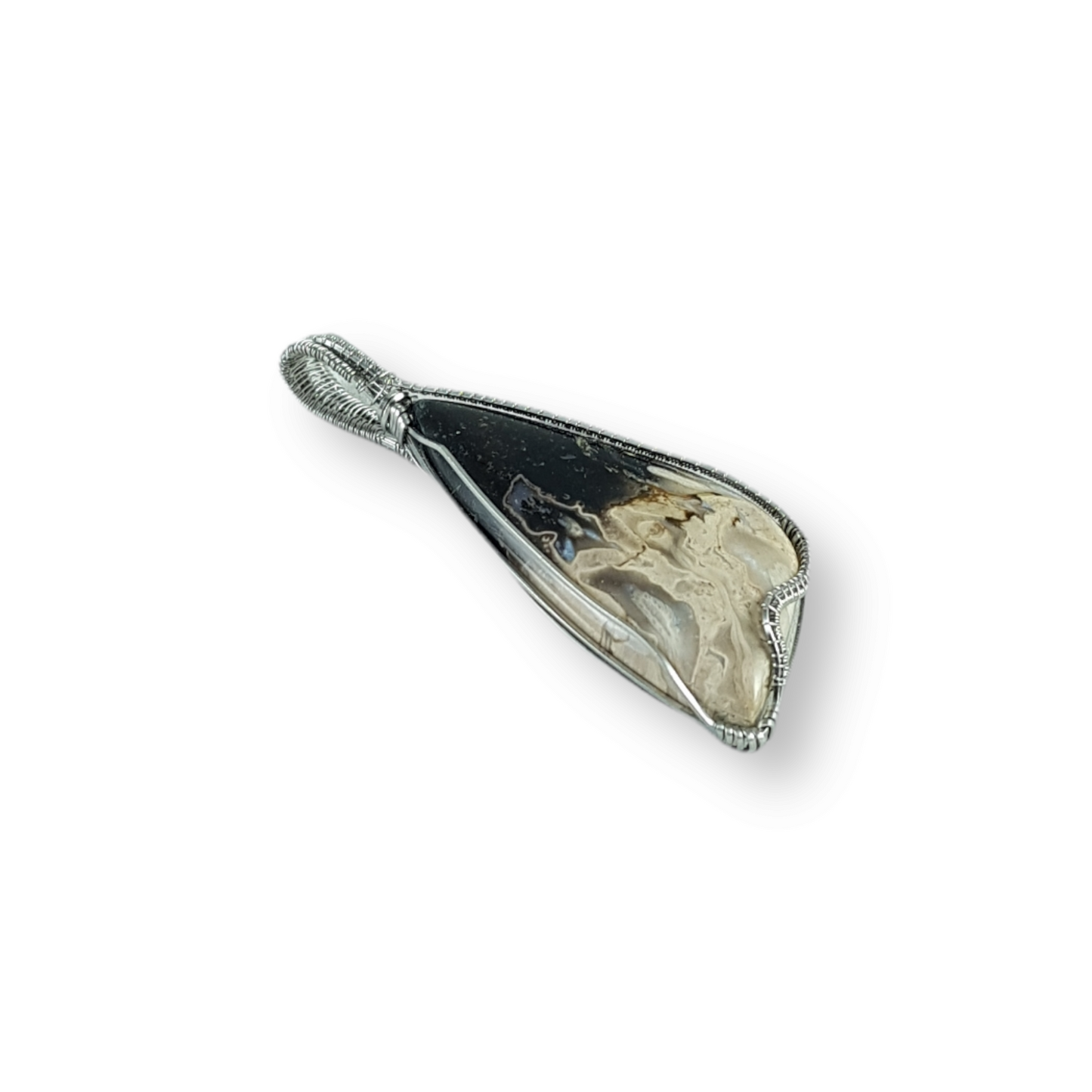 Palm Root Jasper Irregular Handmade Pendant