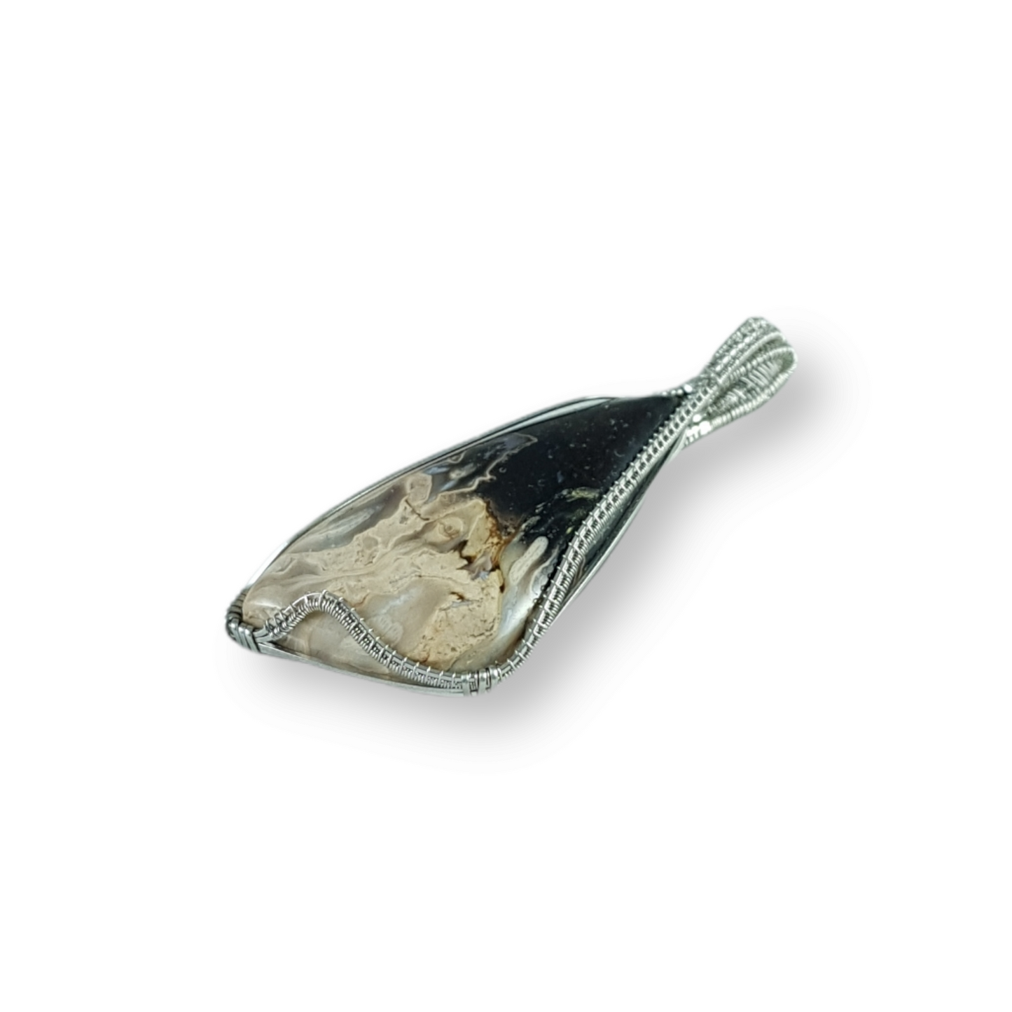 Palm Root Jasper Irregular Handmade Pendant