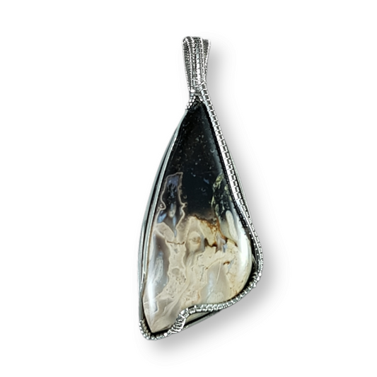 Palm Root Jasper Irregular Handmade Pendant