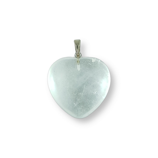 Heart Shaped Clear Quartz Pendant