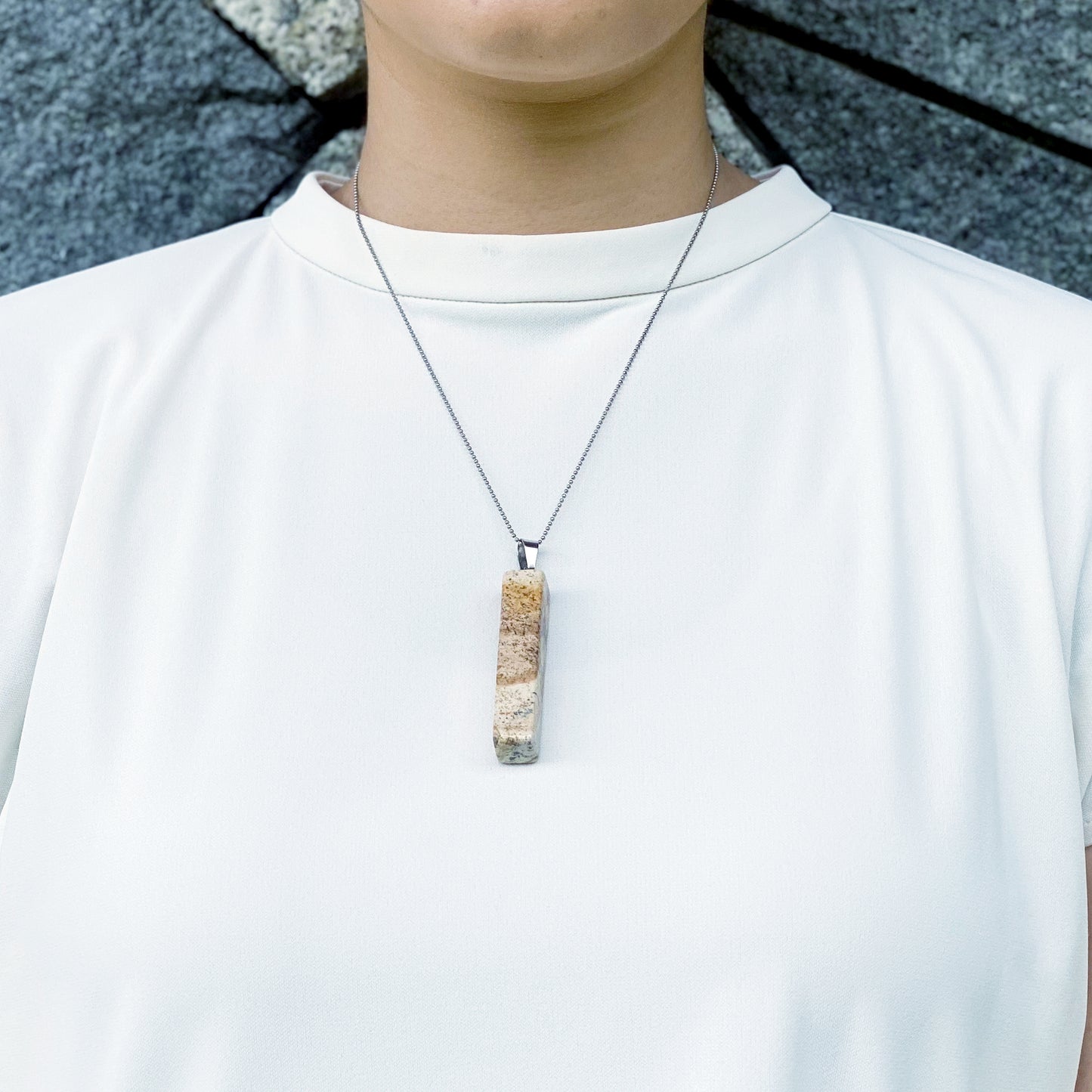 Picture Jasper Rectangular Pendant