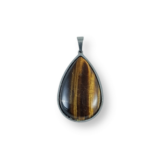 Tiger Eye Drop Shaped Pendant
