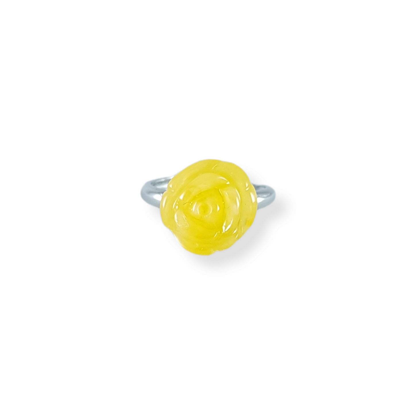 Rose Yellow Amber Ring