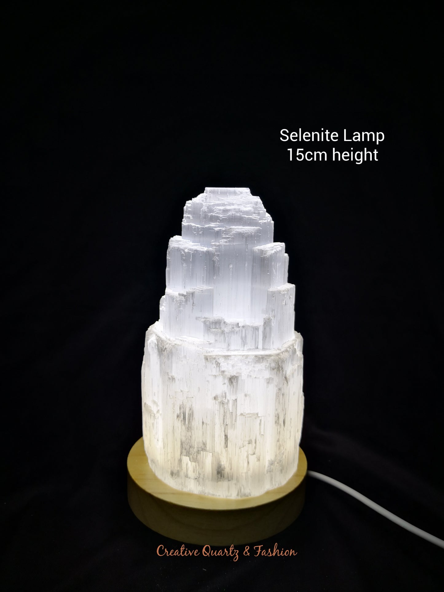 Selenite Lamp Small