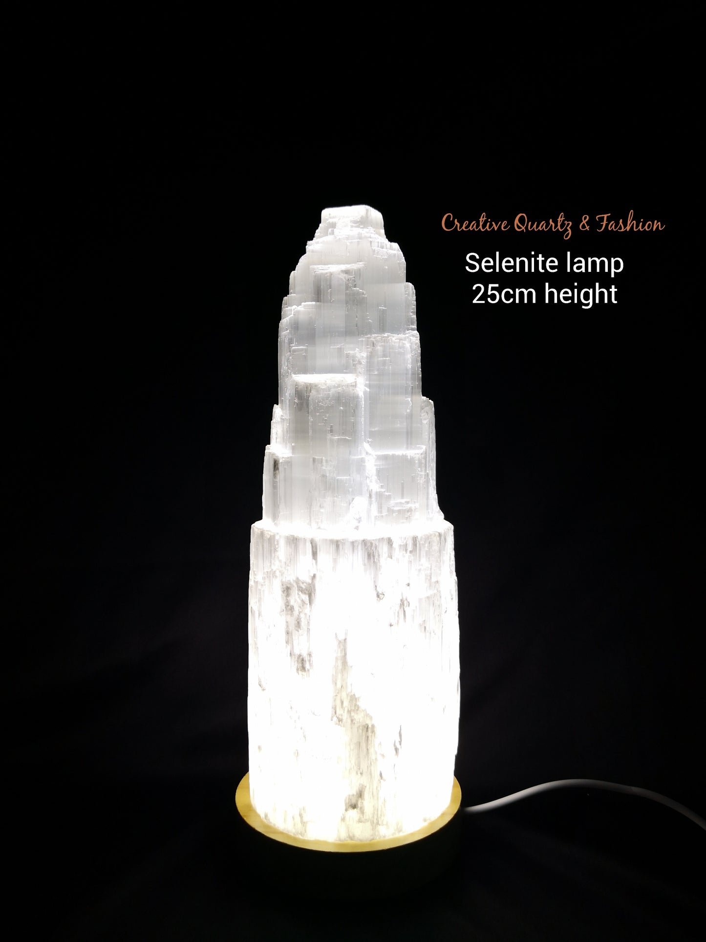 Selenite Lamp Large