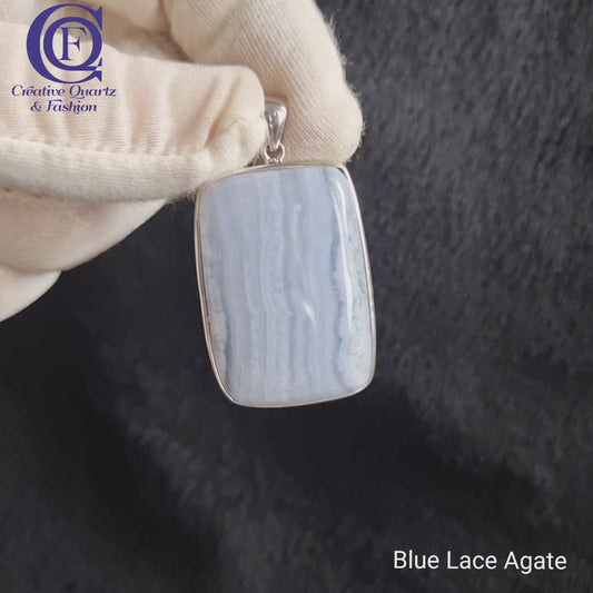 Blue Lace Agate Pendant