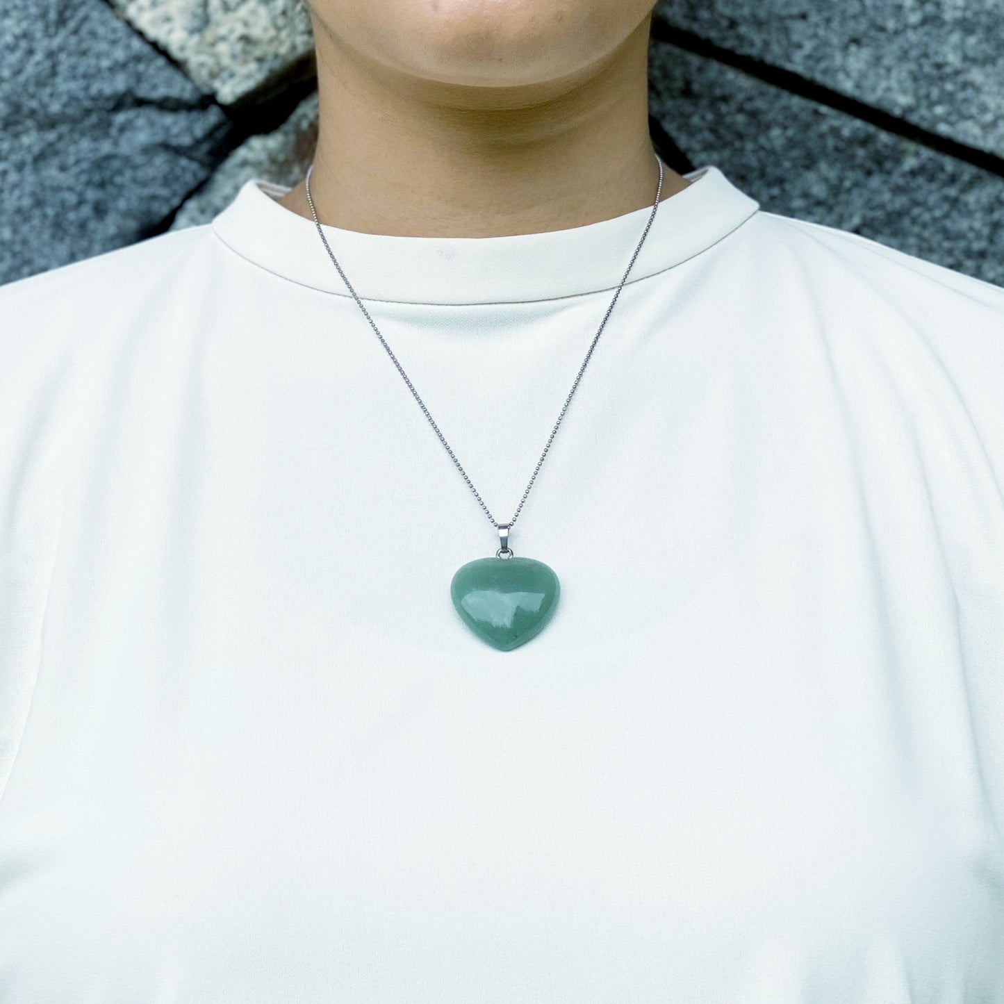 Heart Shaped Rose Quartz Pendant