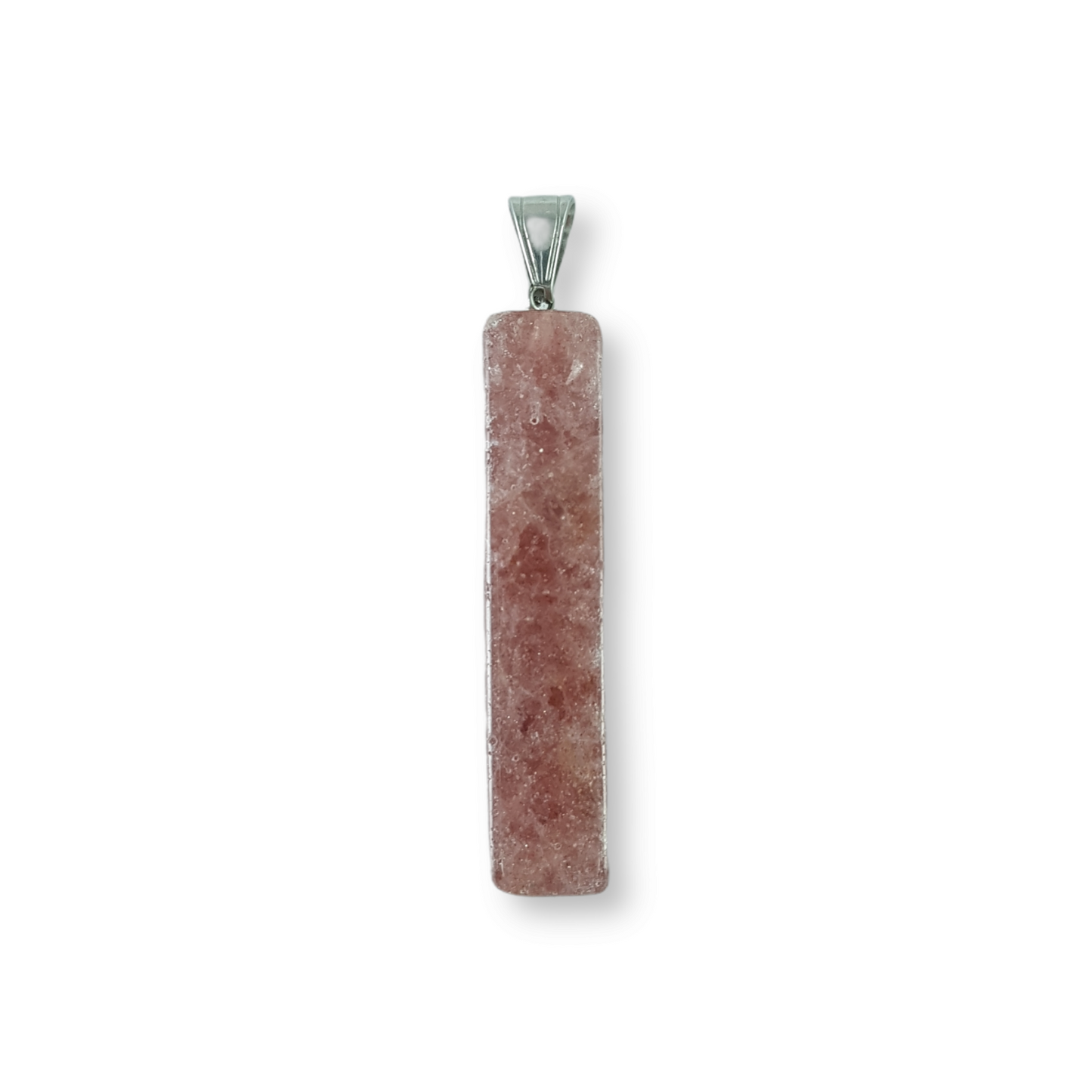 Strawberry Quartz Rectangular Pendant