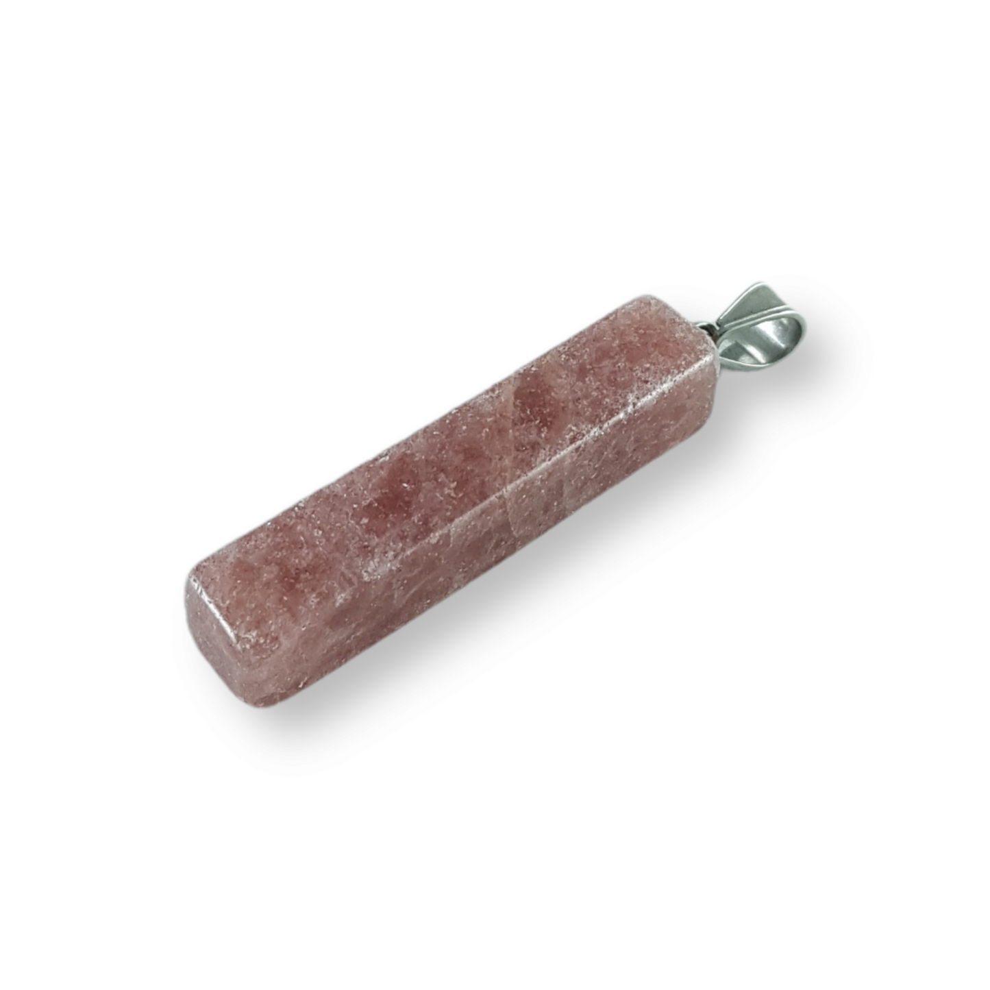 Strawberry Quartz Rectangular Pendant