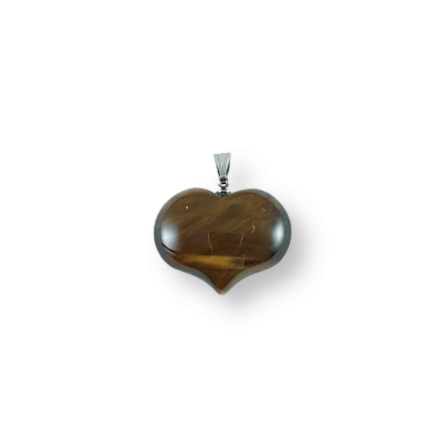 Bold Heart Shaped Tiger Eye Pendant