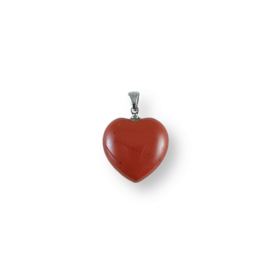 Heart Shaped Small Red Jasper Pendant