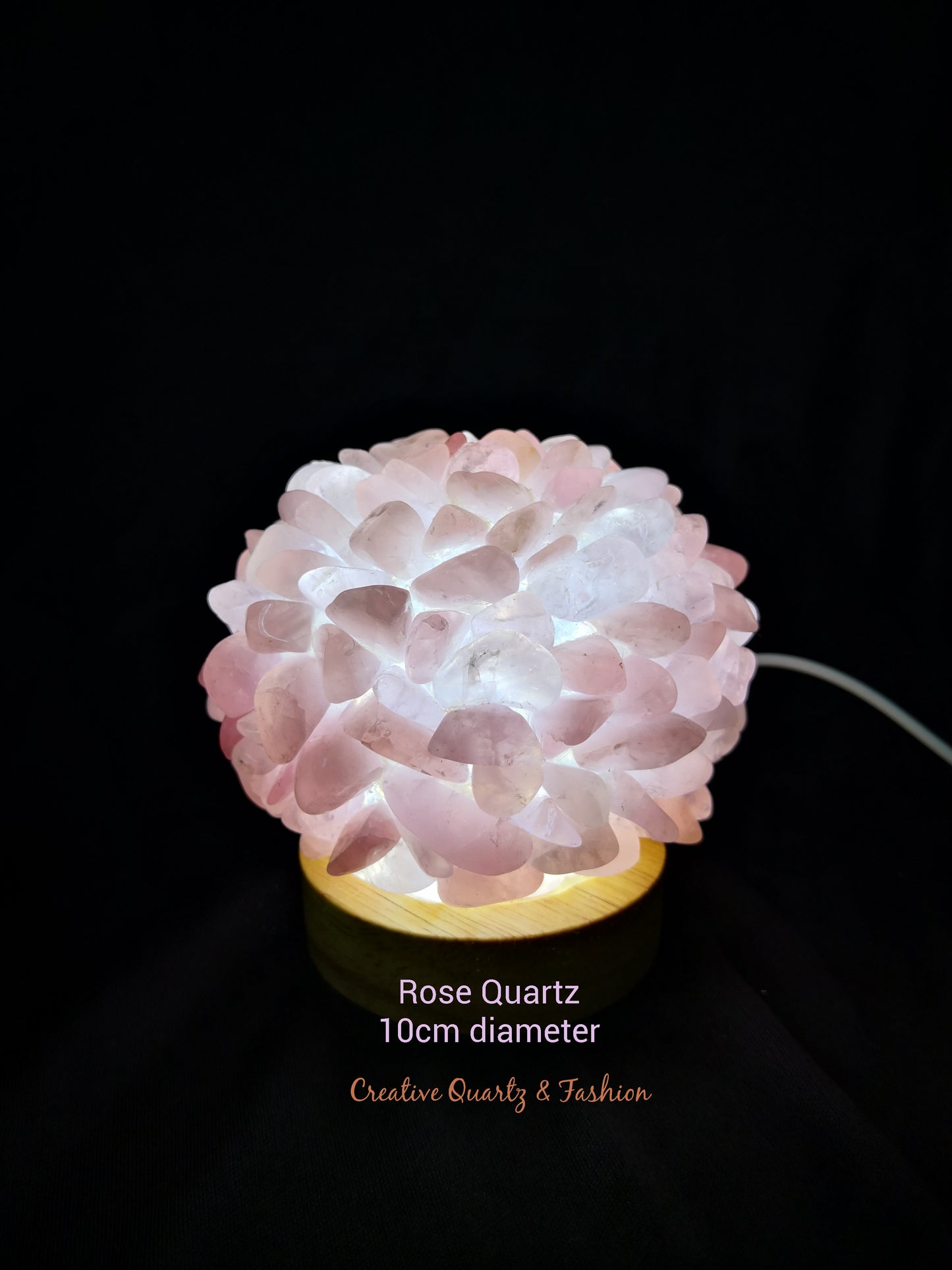 Rose Quartz Crystal Lamp