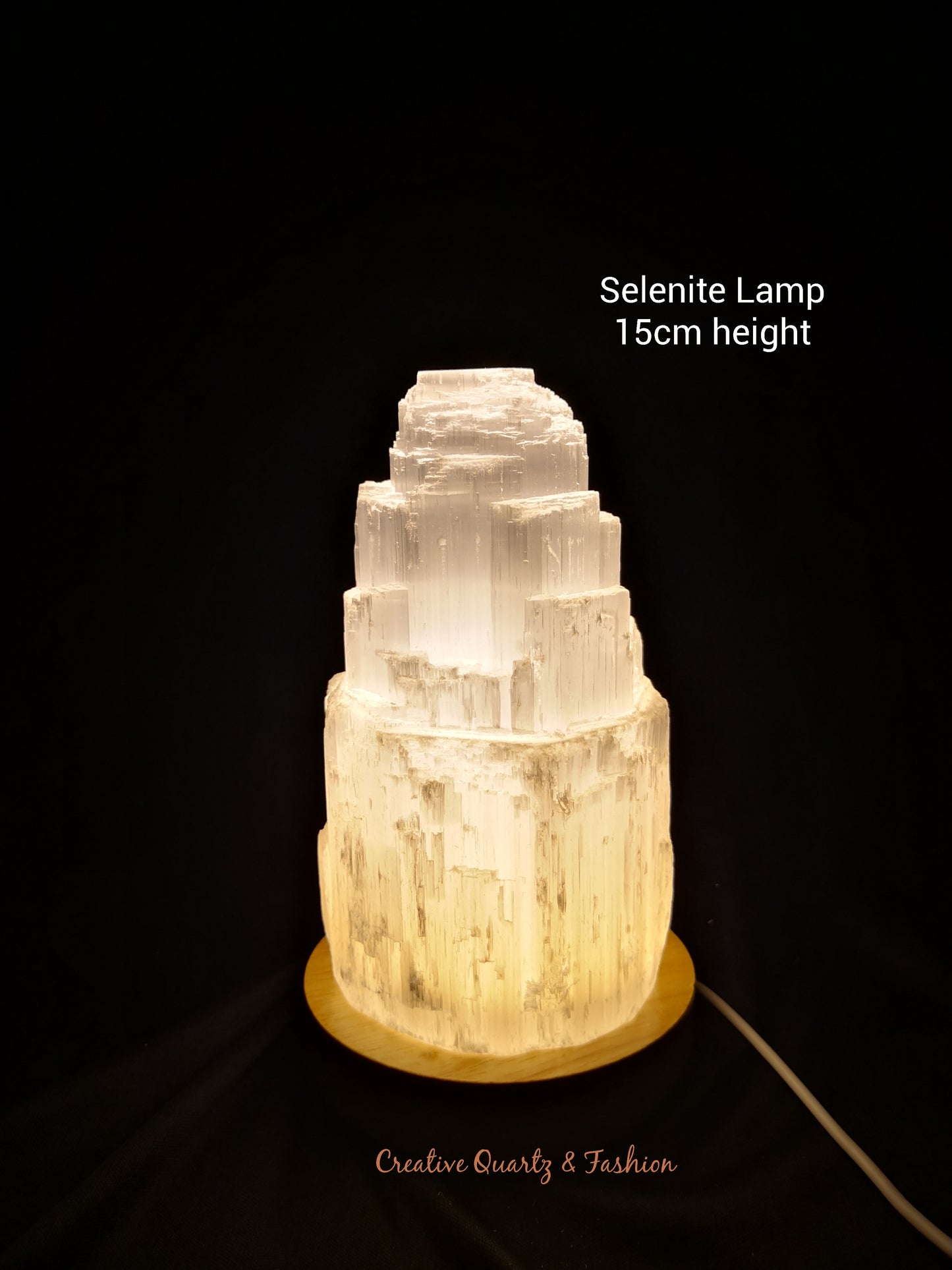 Selenite Lamp Small