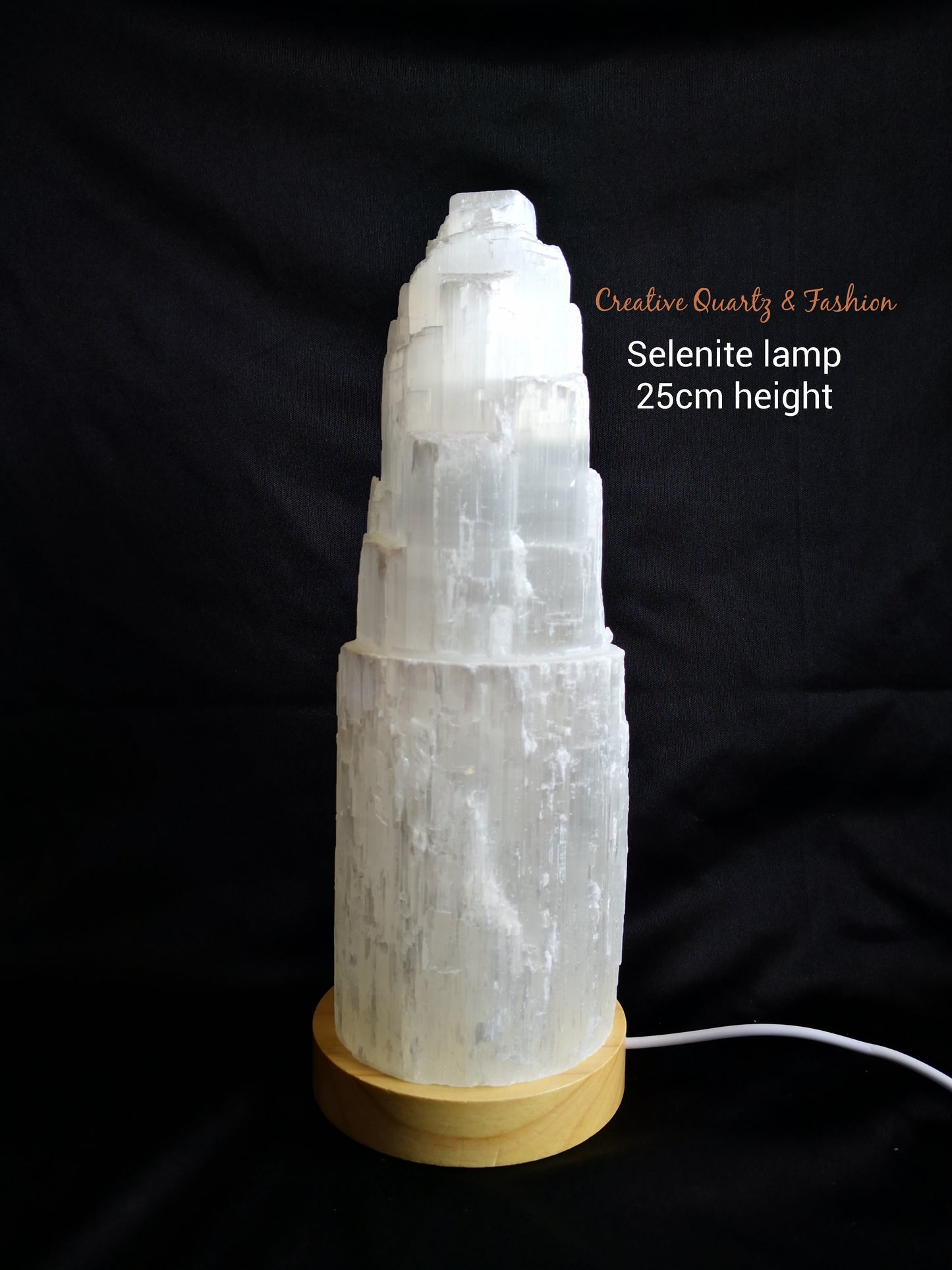 Selenite Lamp Large